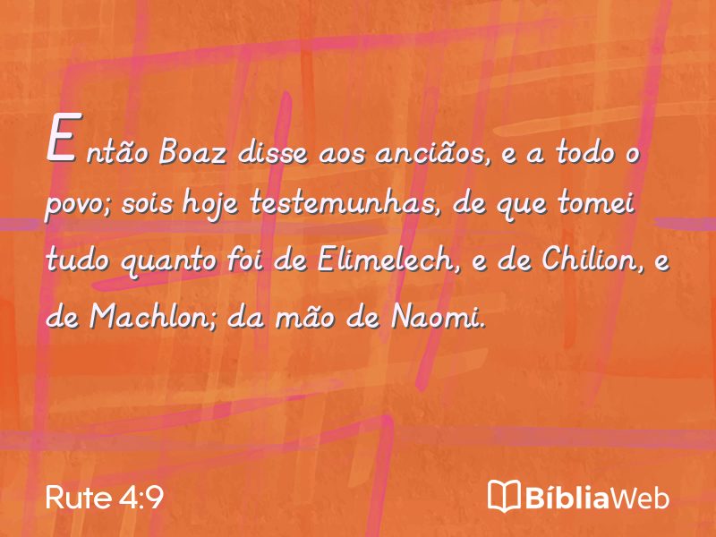 Rute 4:9 em imagem para compartilhar