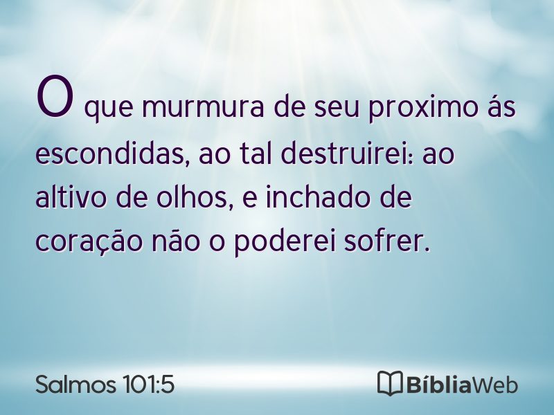 Salmos 101:5 em imagem para compartilhar