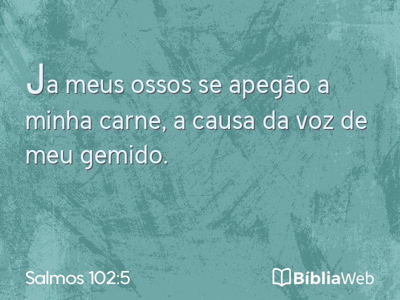 Salmos 102:5 em imagem para compartilhar