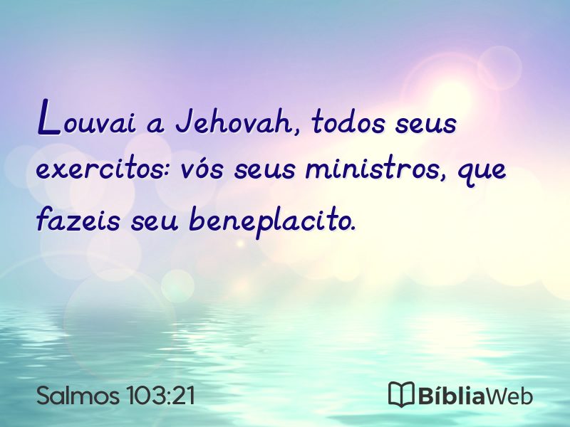 Salmos 103:21 em imagem para compartilhar