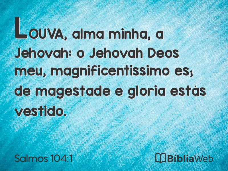 Salmos 104:1 em imagem para compartilhar