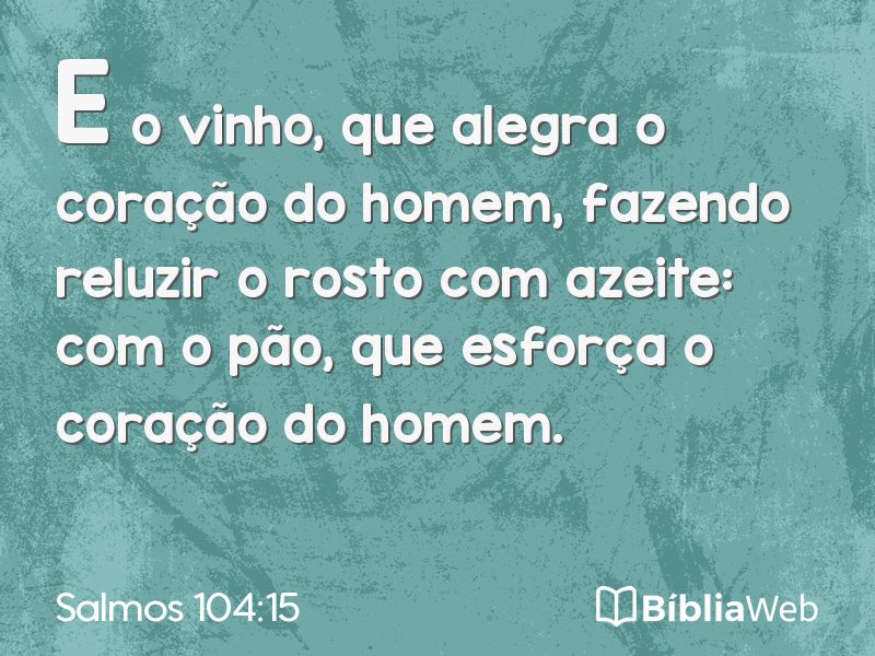 Salmos 104:15 em imagem para compartilhar
