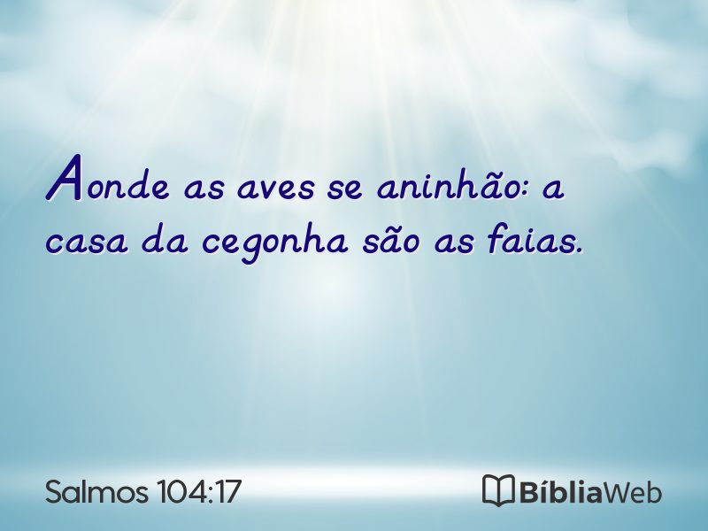 Salmos 104:17 em imagem para compartilhar