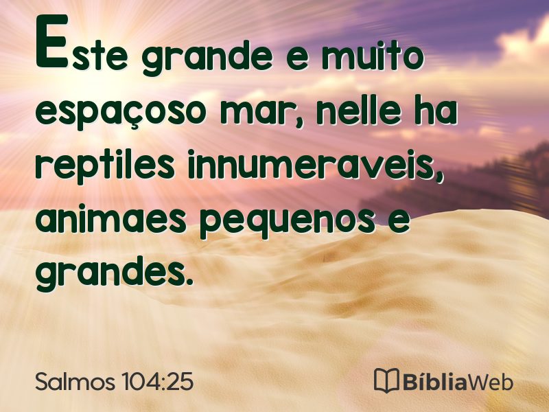Salmos 104:25 em imagem para compartilhar