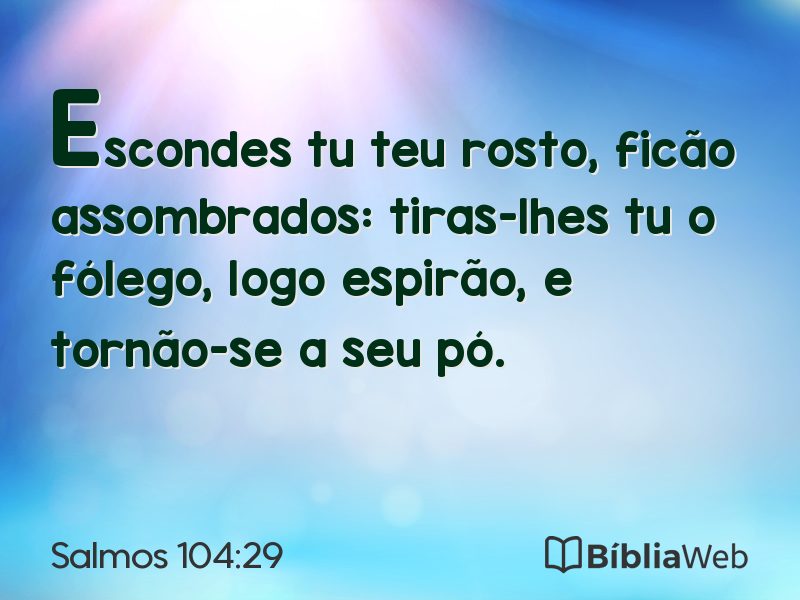 Salmos 104:29 em imagem para compartilhar