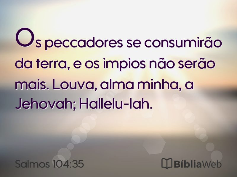 Salmos 104:35 em imagem para compartilhar