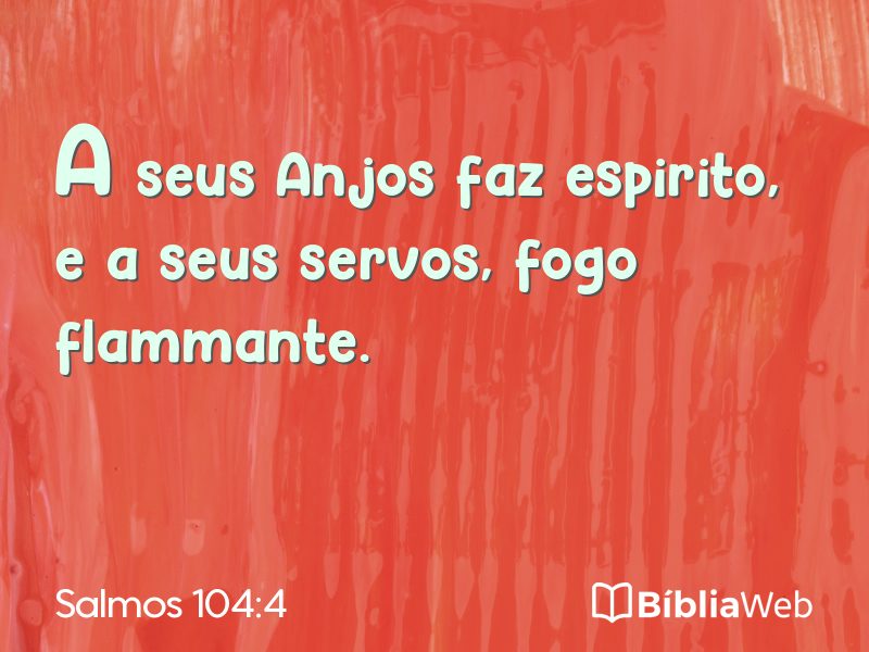 Salmos 104:4 em imagem para compartilhar