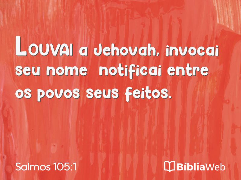 Salmos 105:1 em imagem para compartilhar