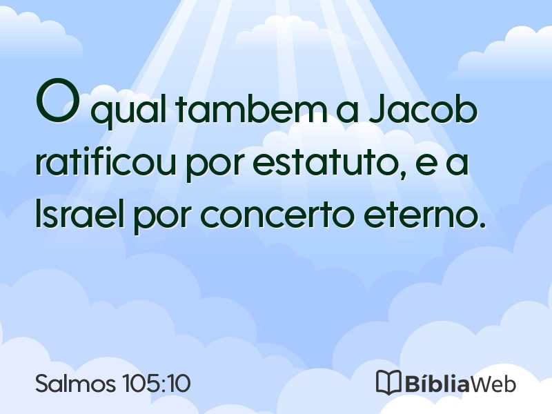 Salmos 105:10 em imagem para compartilhar