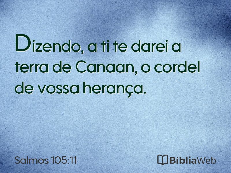 Salmos 105:11 em imagem para compartilhar