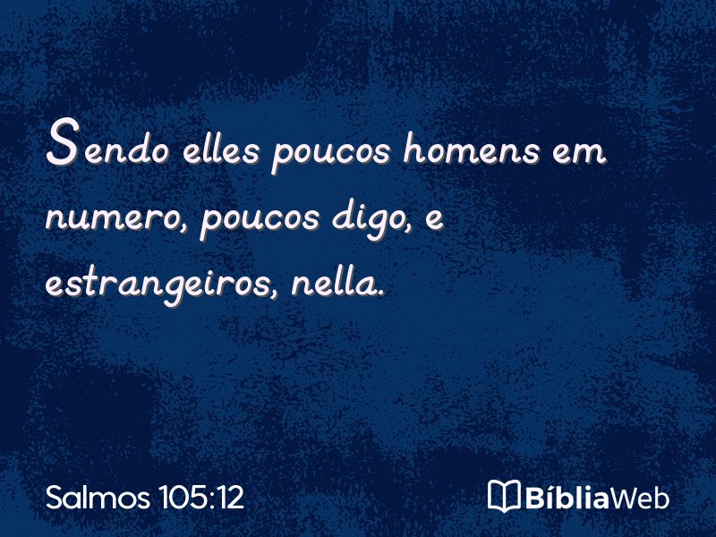 Salmos 105:12 em imagem para compartilhar