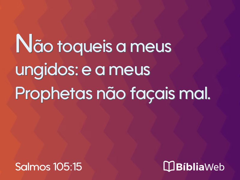 Salmos 105:15 em imagem para compartilhar