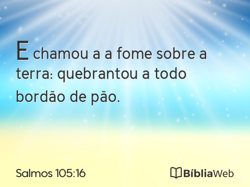 Salmos 105:16 em imagem para compartilhar
