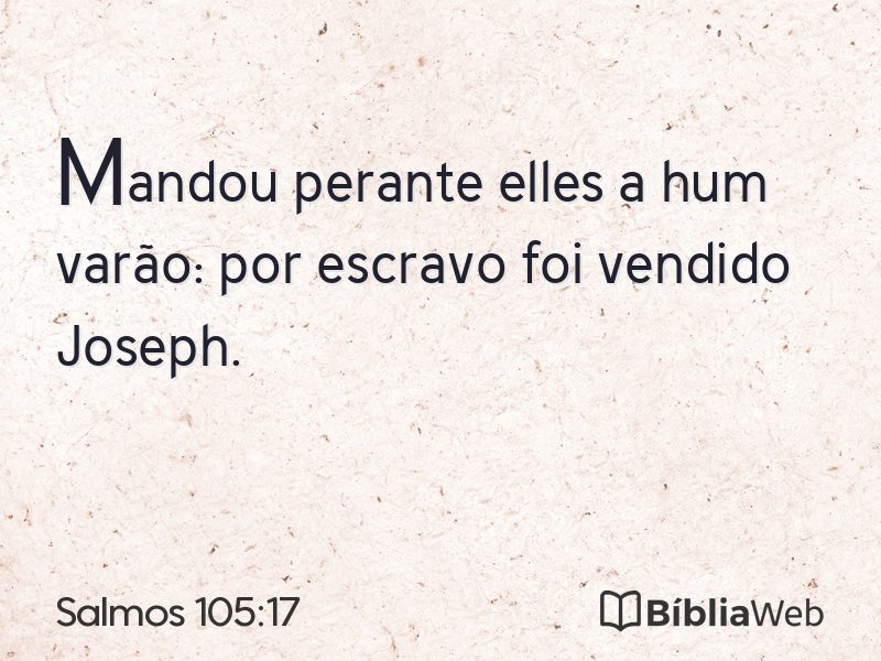 Salmos 105:17 em imagem para compartilhar