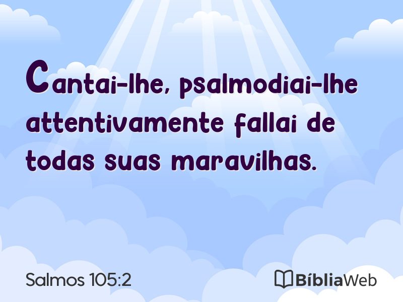 Salmos 105:2 em imagem para compartilhar