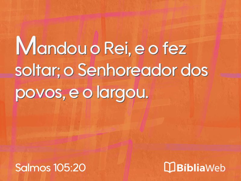 Salmos 105:20 em imagem para compartilhar