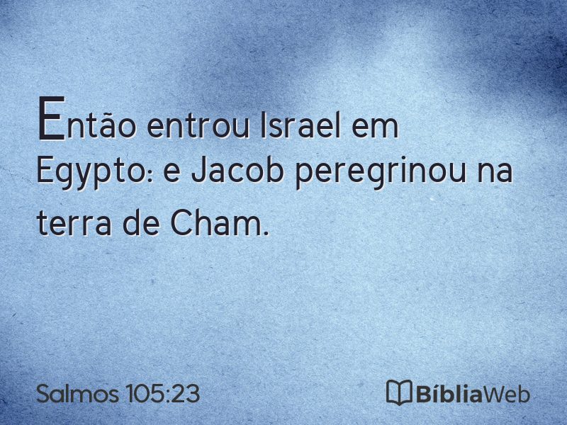 Salmos 105:23 em imagem para compartilhar