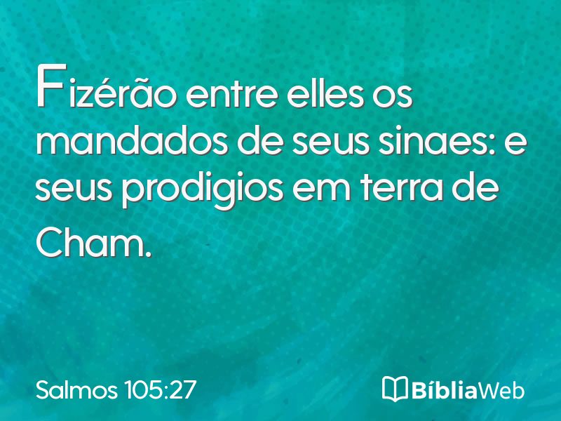 Salmos 105:27 em imagem para compartilhar