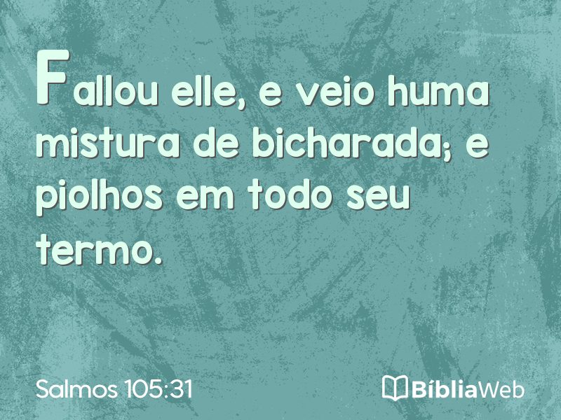 Salmos 105:31 em imagem para compartilhar