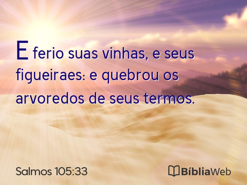 Salmos 105:33 em imagem para compartilhar