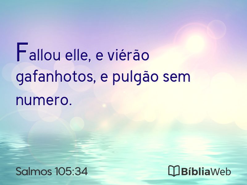 Salmos 105:34 em imagem para compartilhar