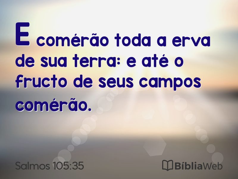 Salmos 105:35 em imagem para compartilhar