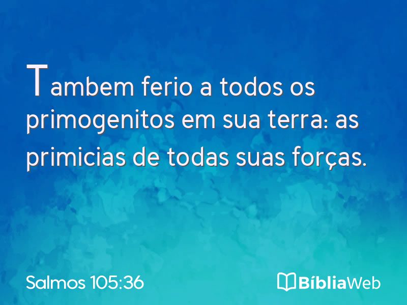 Salmos 105:36 em imagem para compartilhar