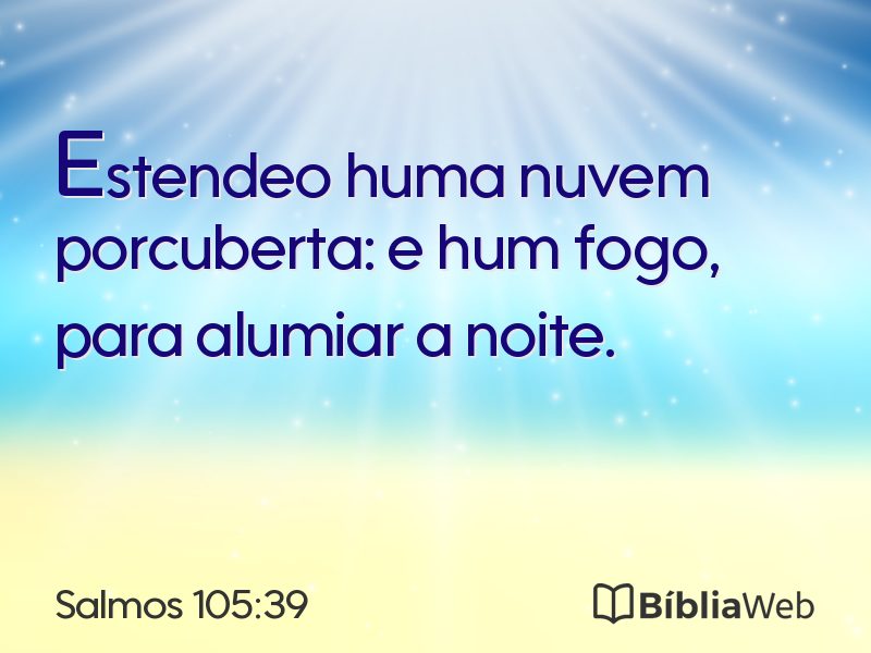 Salmos 105:39 em imagem para compartilhar
