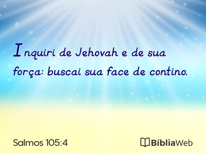 Salmos 105:4 em imagem para compartilhar