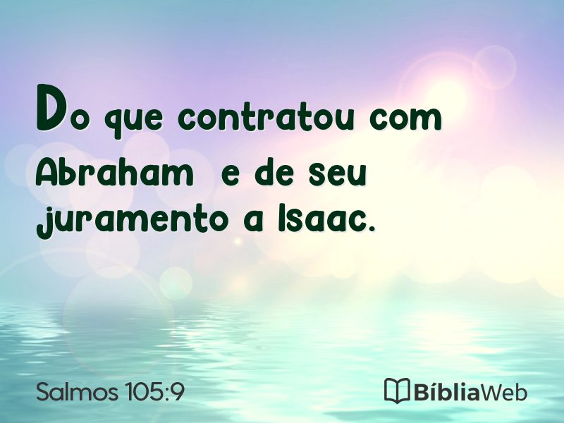 Salmos 105:9 em imagem para compartilhar