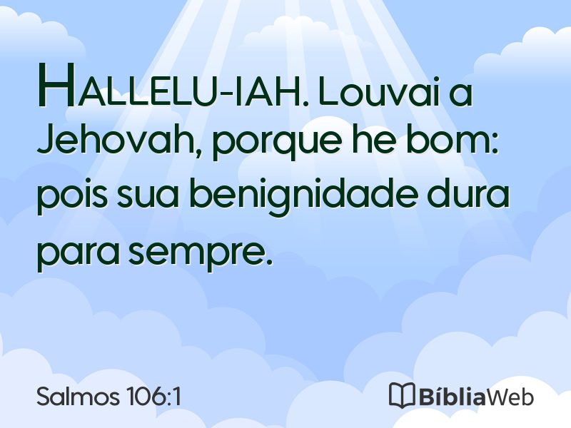 Salmos 106:1 em imagem para compartilhar