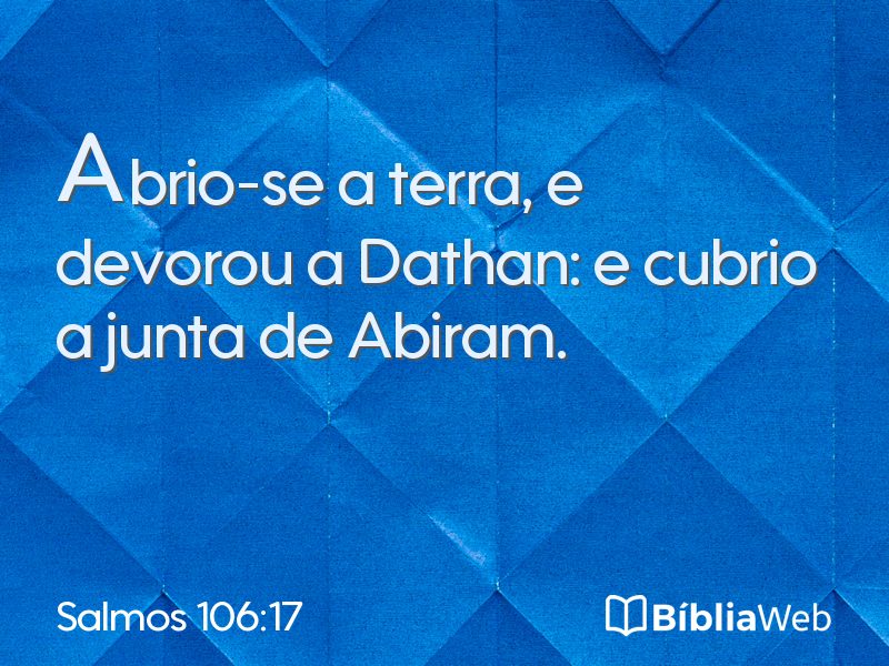 Salmos 106:17 em imagem para compartilhar