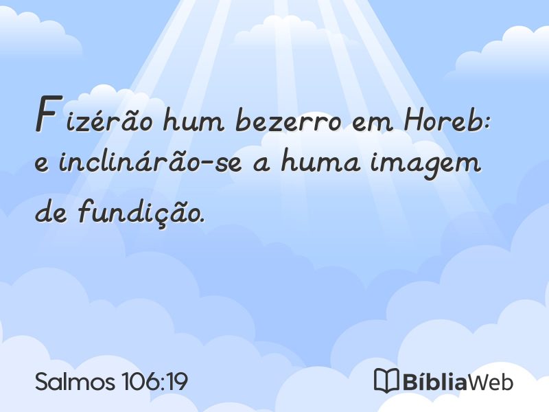 Salmos 106:19 em imagem para compartilhar