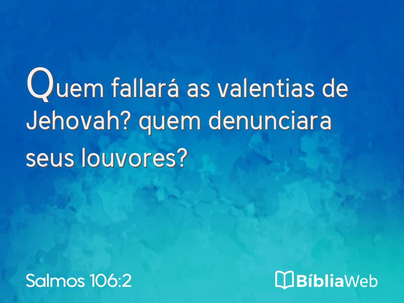 Salmos 106:2 em imagem para compartilhar