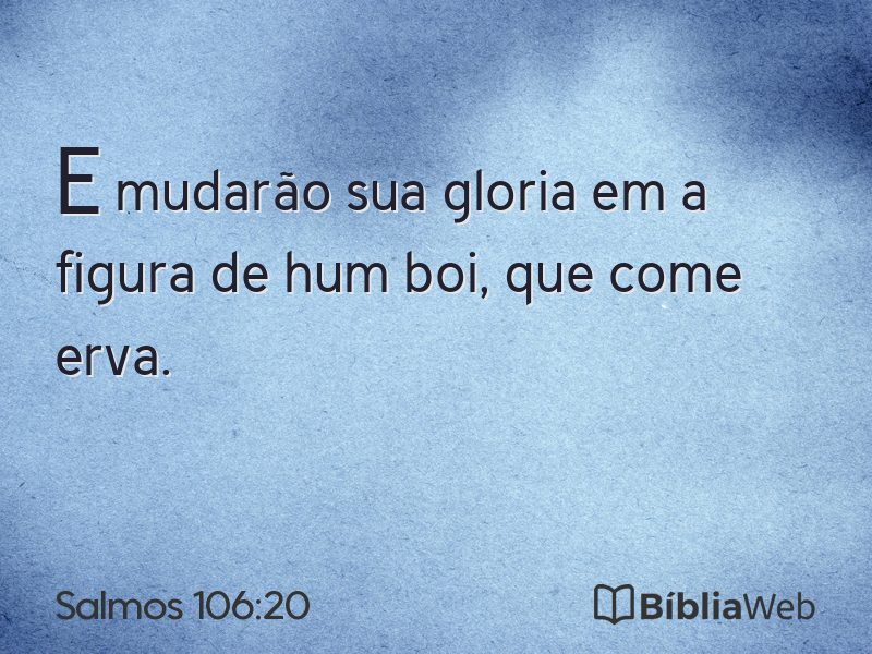 Salmos 106:20 em imagem para compartilhar