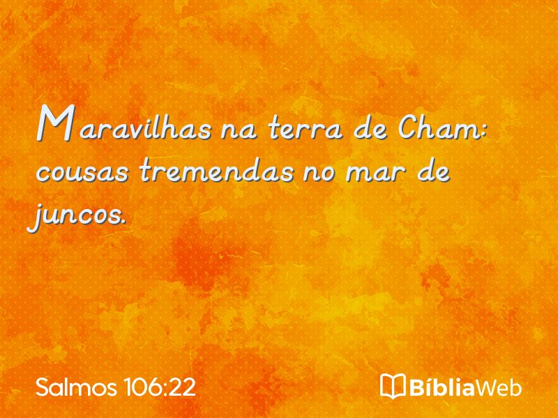 Salmos 106:22 em imagem para compartilhar
