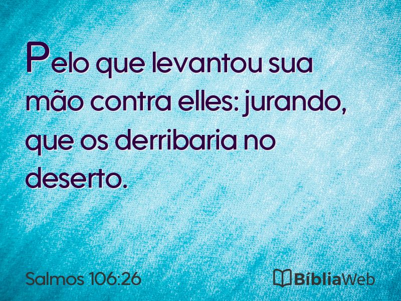 Salmos 106:26 em imagem para compartilhar