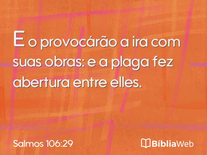 Salmos 106:29 em imagem para compartilhar