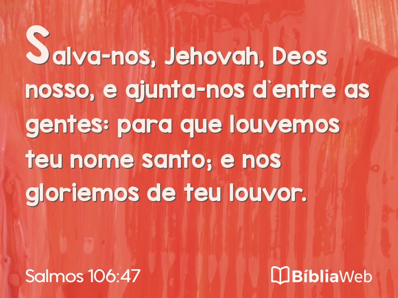 Salmos 106:47 em imagem para compartilhar
