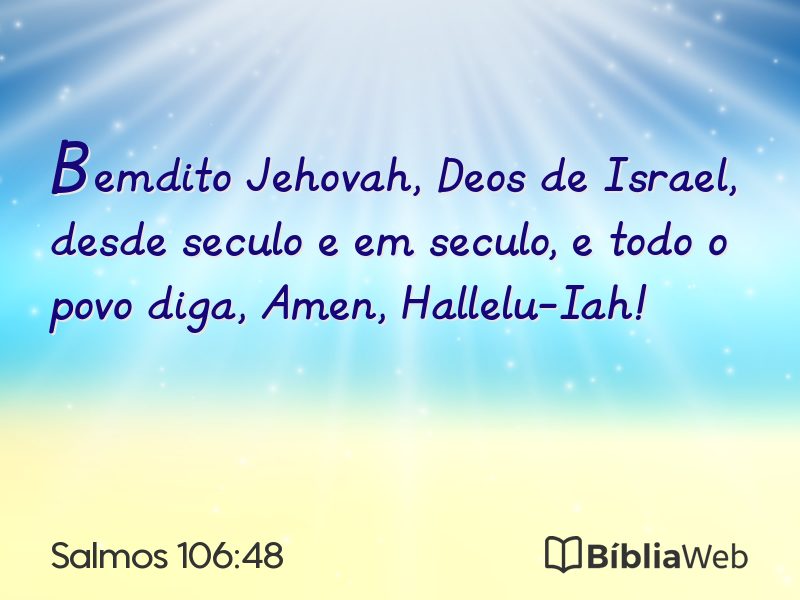 Salmos 106:48 em imagem para compartilhar