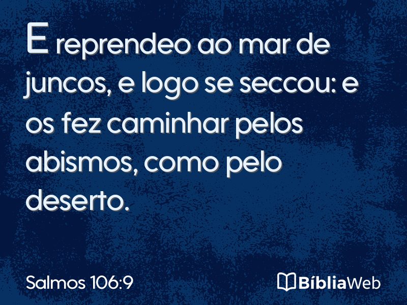 Salmos 106:9 em imagem para compartilhar
