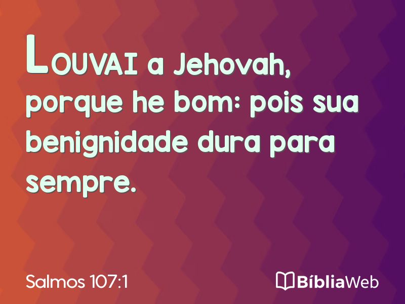 Salmos 107:1 em imagem para compartilhar