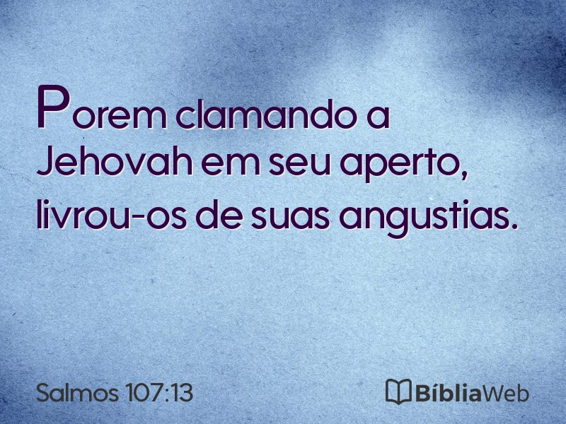 Salmos 107:13 em imagem para compartilhar