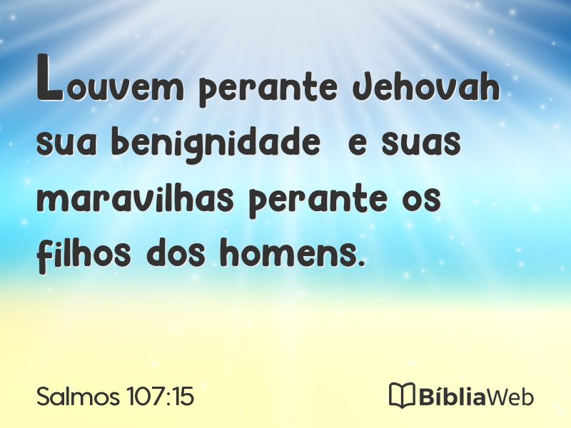 Salmos 107:15 em imagem para compartilhar