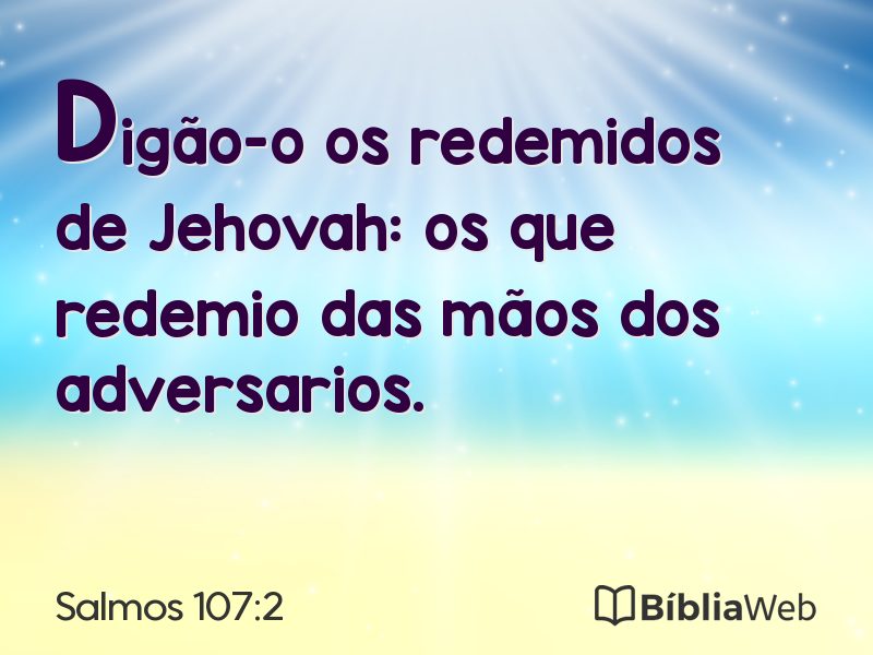 Salmos 107:2 em imagem para compartilhar