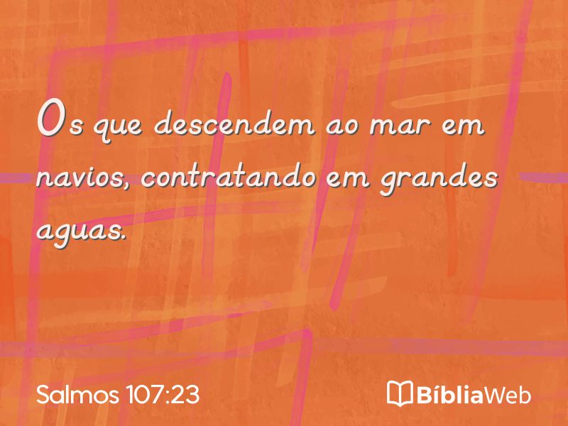 Salmos 107:23 em imagem para compartilhar