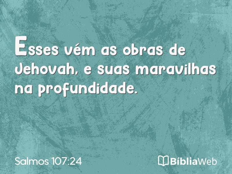 Salmos 107:24 em imagem para compartilhar