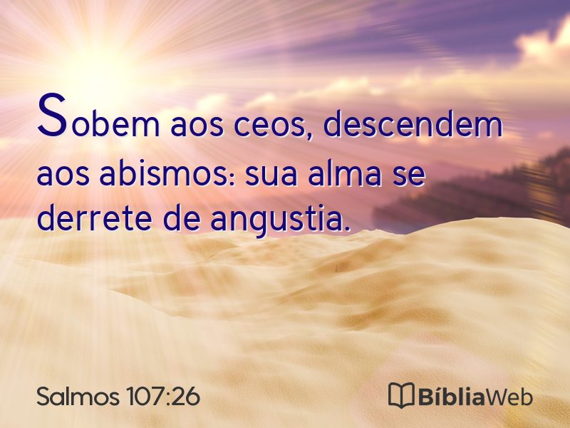 Salmos 107:26 em imagem para compartilhar