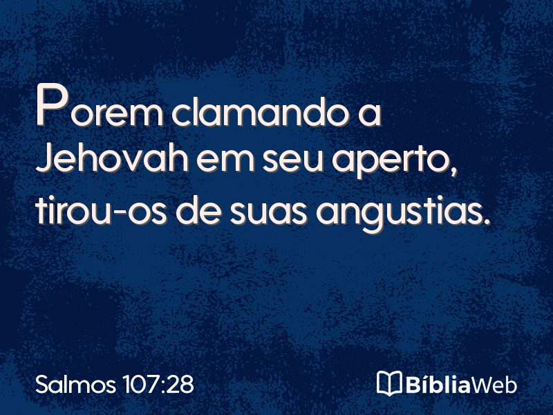 Salmos 107:28 em imagem para compartilhar