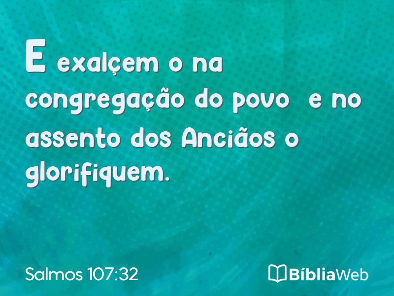 Salmos 107:32 em imagem para compartilhar